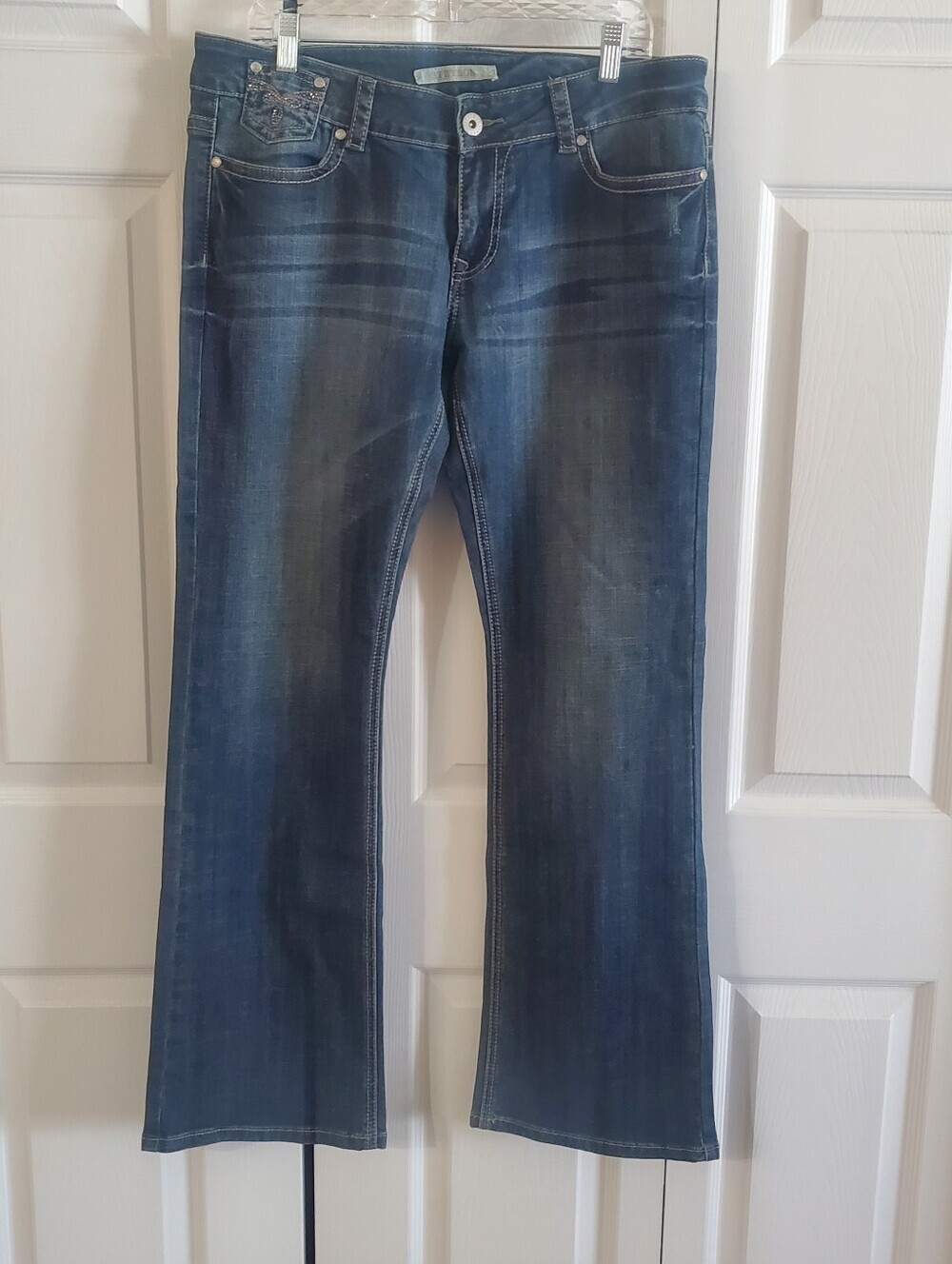 STETSON HOLLYWOOD BOOTCUT #818. SZ 14R. BLUE DENIM JEANS. Western